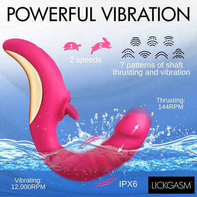 Tease & Please Thrusting and Licking Vibrator