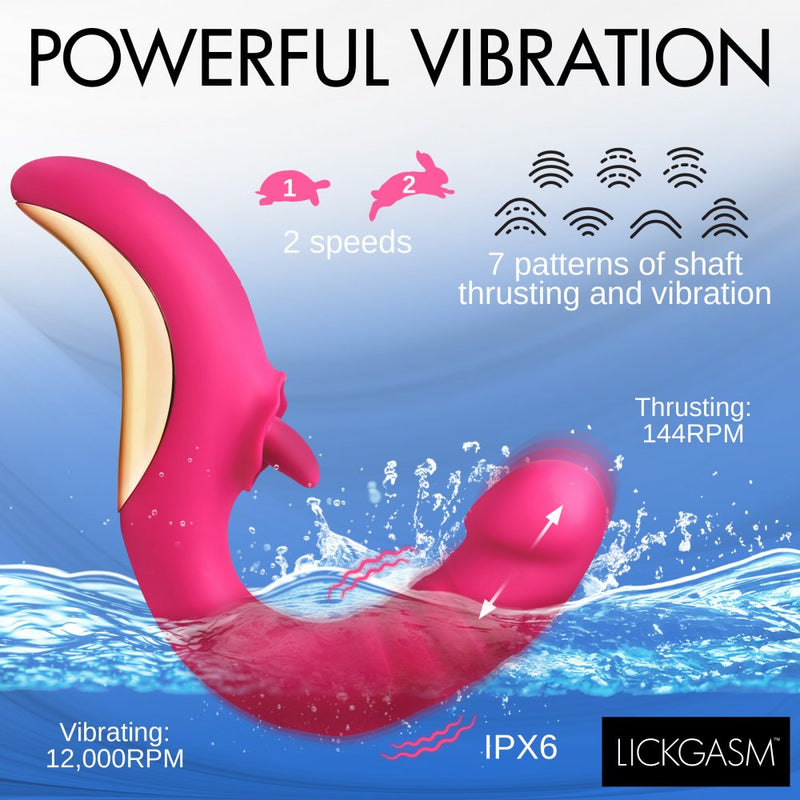 Tease & Please Thrusting and Licking Vibrator