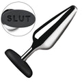 Butt Slut Metal and Silicone Butt Plug
