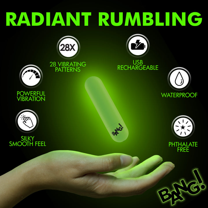 Bang! Glow-in-the-Dark Remote Control Bullet Vibrator