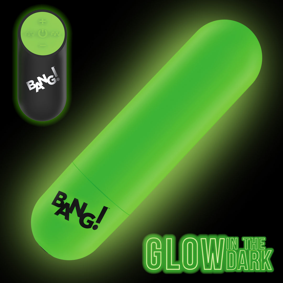 Bang! Glow-in-the-Dark Remote Control Bullet Vibrator