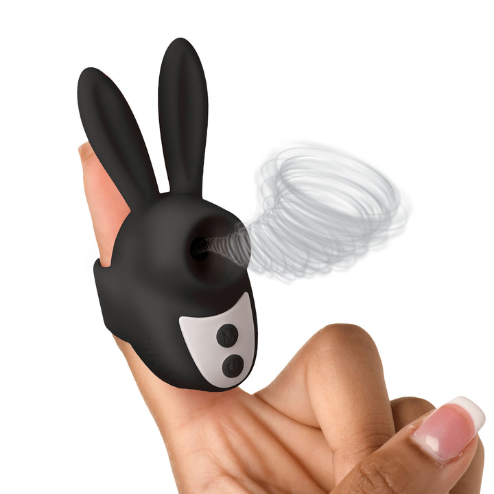 Sucky Bunny Finger-Held Suction Clit Stimulator in Black