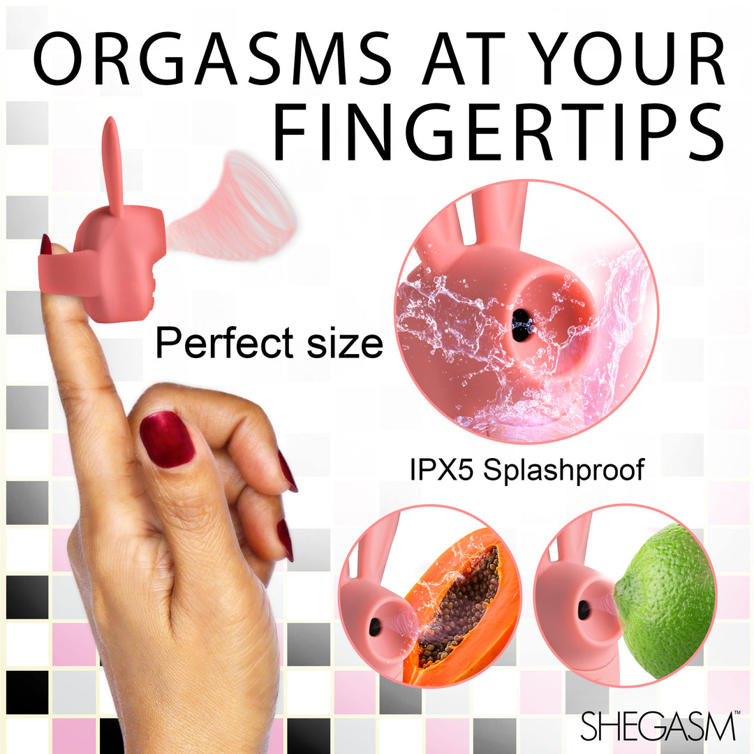 Sucky Bunny Finger-Held Suction Clit Stimulator in Pink