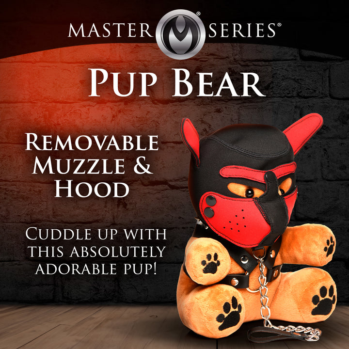 Pup Bear Plush with Removable Muzzle and Hood