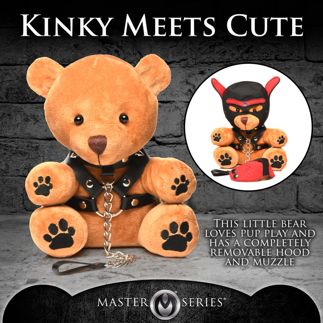 Pup Bear Plush with Removable Muzzle and Hood