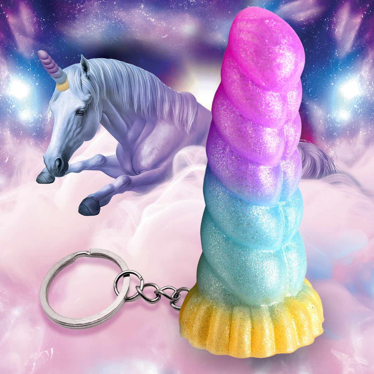Mystique Unicorn Mini Dildo Keychain