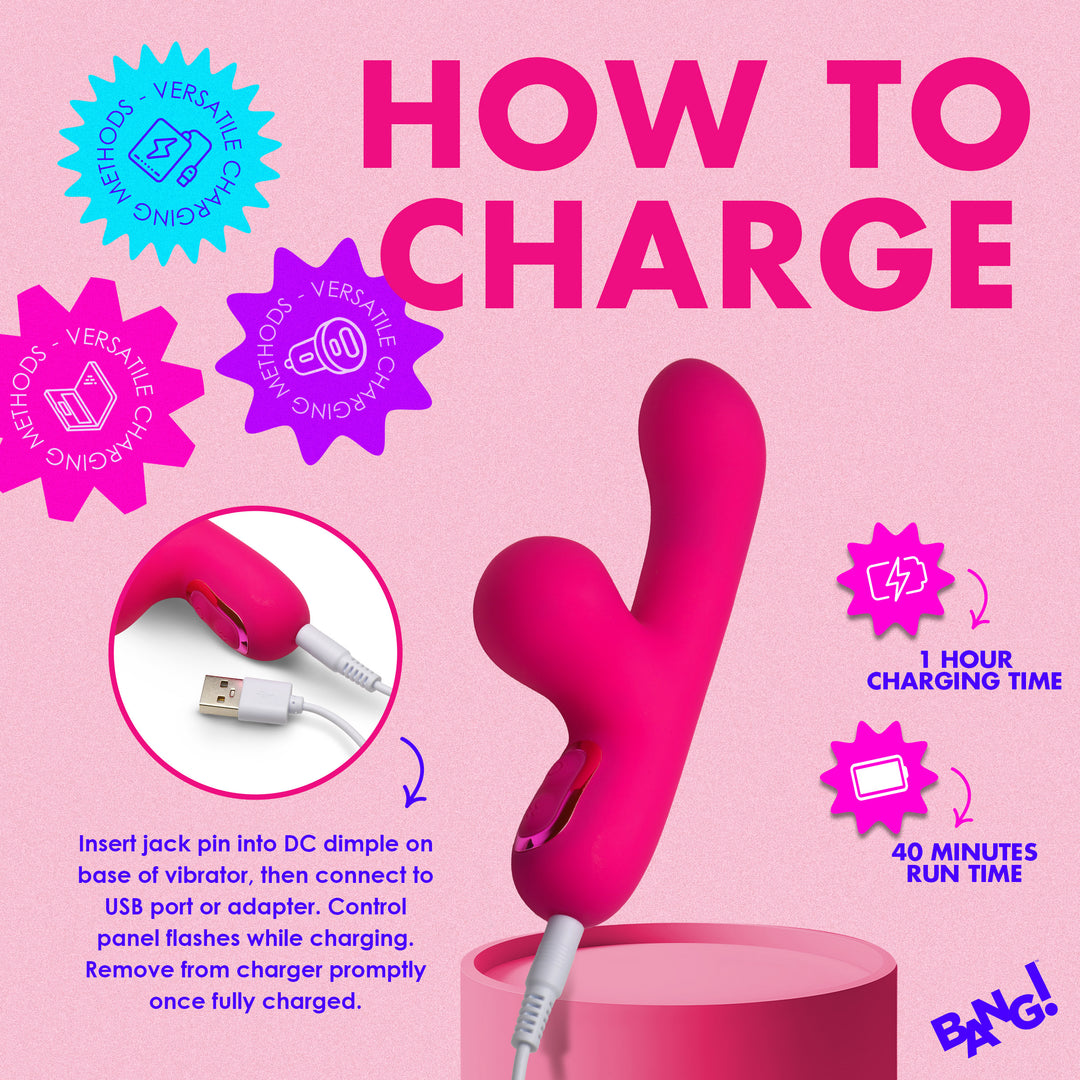 Bang! Mini Suction Silicone G-Spot Rabbit Vibrator
