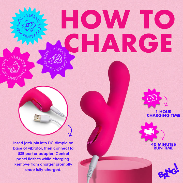 Bang! Mini Suction Silicone G-Spot Rabbit Vibrator