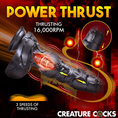 9 Inch Cyborg Cock | Thrusting Fantasy Dildo - Vibrating Monster Dildo