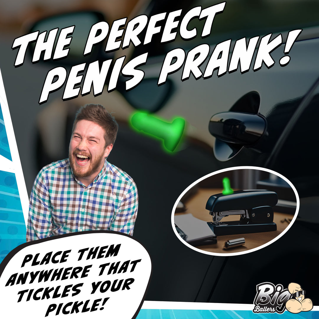 Glow-in-the-Dark Magnetic Snap-On Peckers Mini Dildo Set