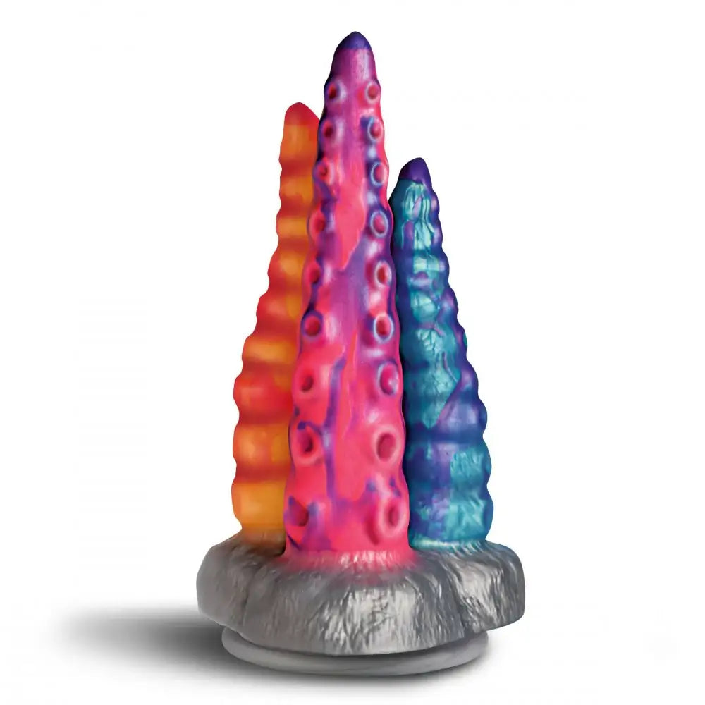 Tenta-Trio 8.8 Inch Silicone Tentacle Dildos w/ Suction Cup