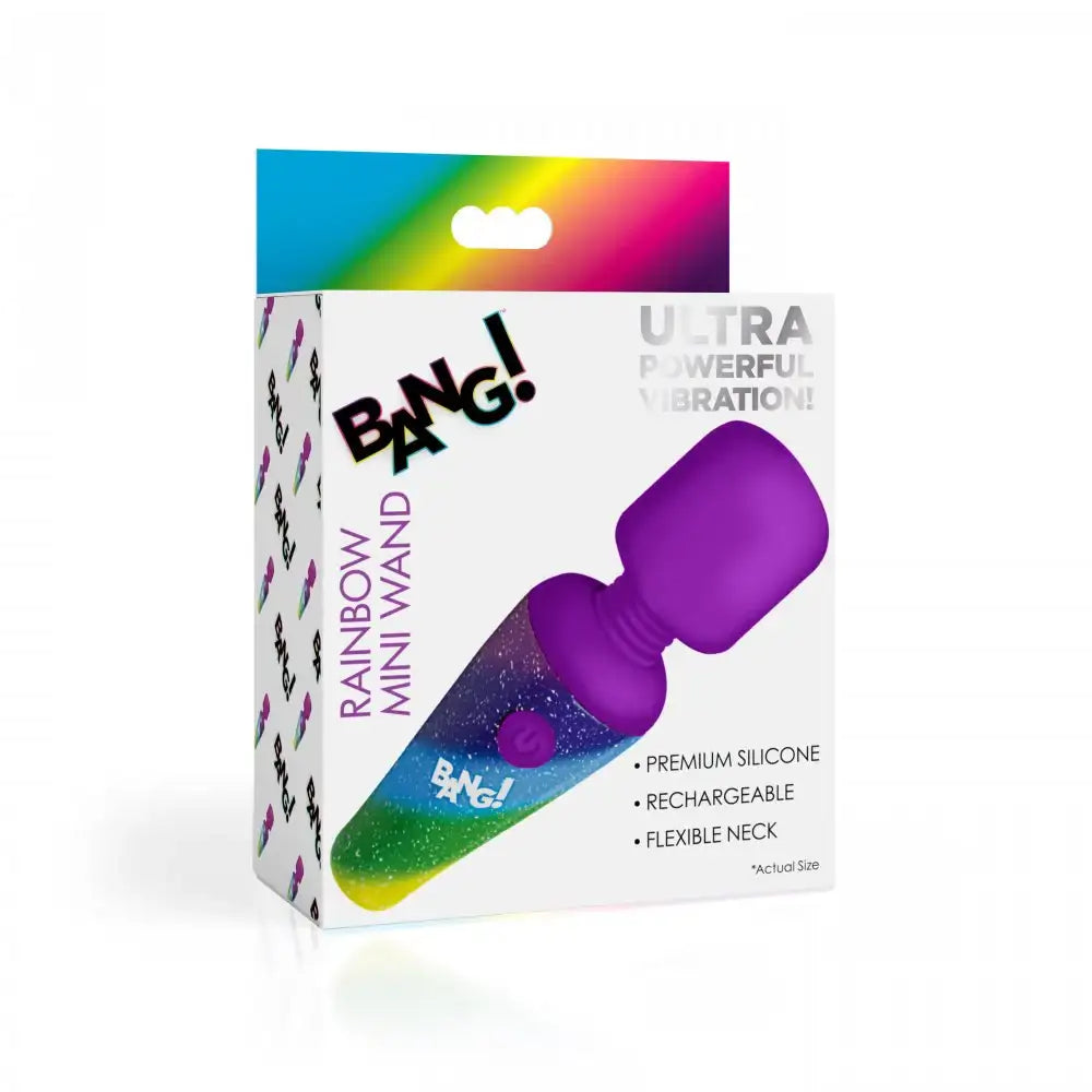 Rainbow Mini Silicone Wand Massager - packaging