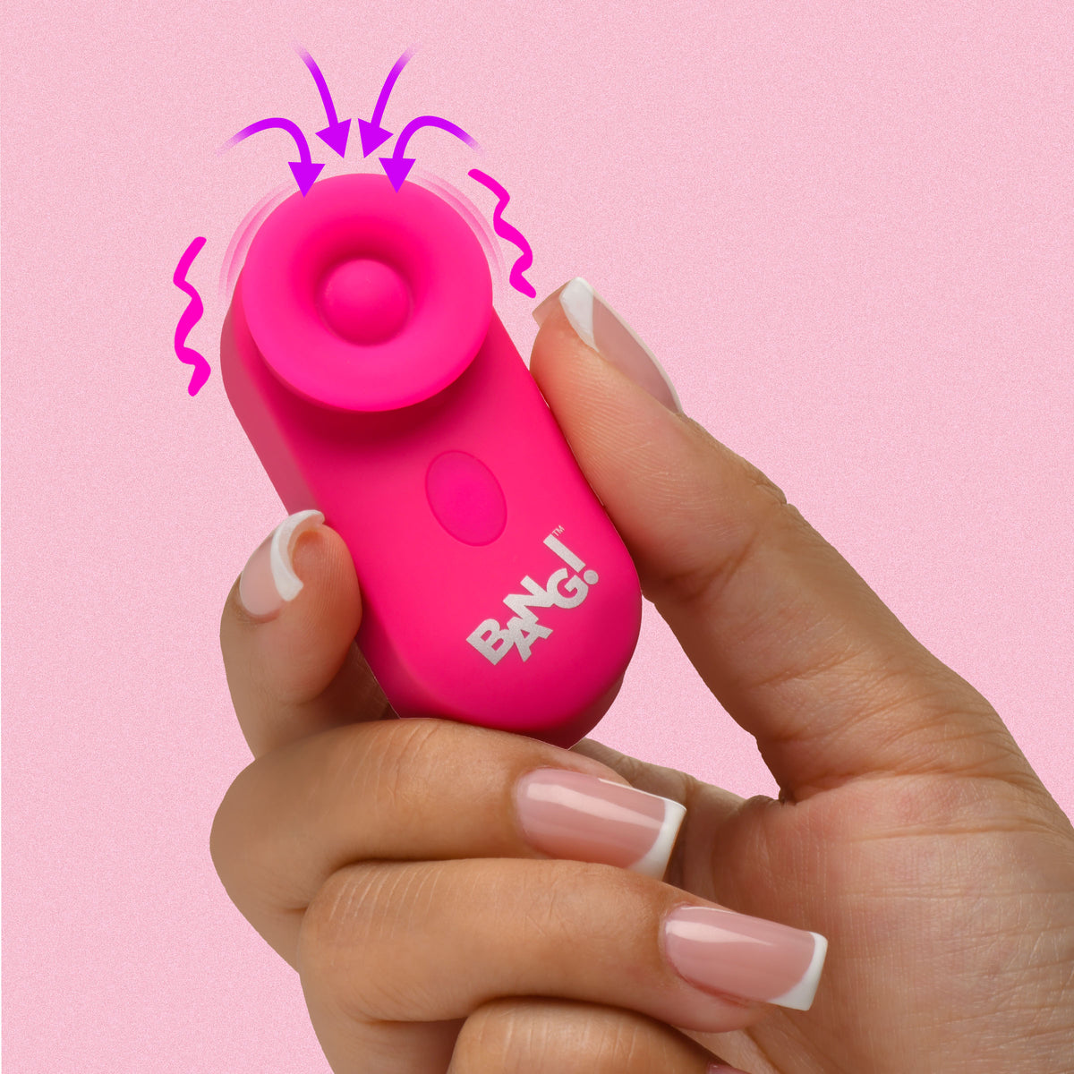 Bang! Mini Clitoral Stimulator with Suction and Pulsing in Pink