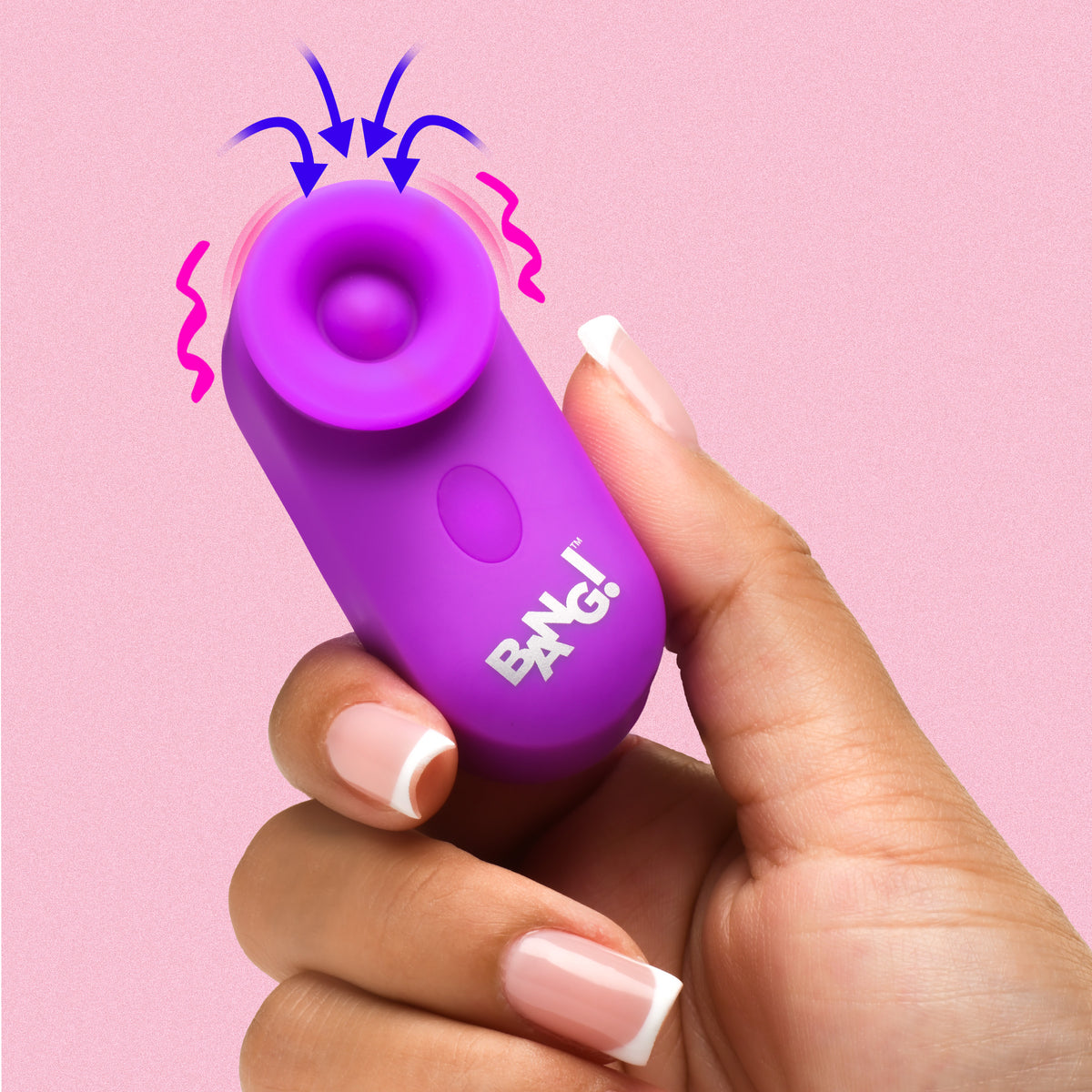 Bang! Mini Clitoral Stimulator with Suction and Pulsing in Purple