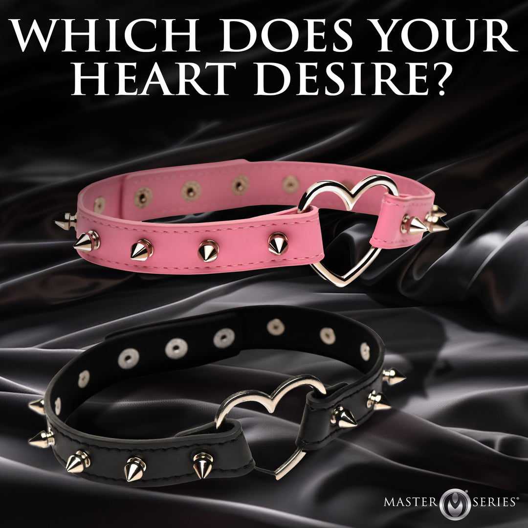 Spiked Heart Choker Black or Pink