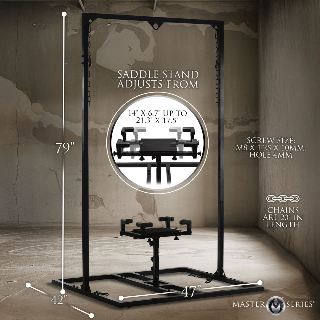 Pleasure Post Standing Saddle Built-In Restraint Frame