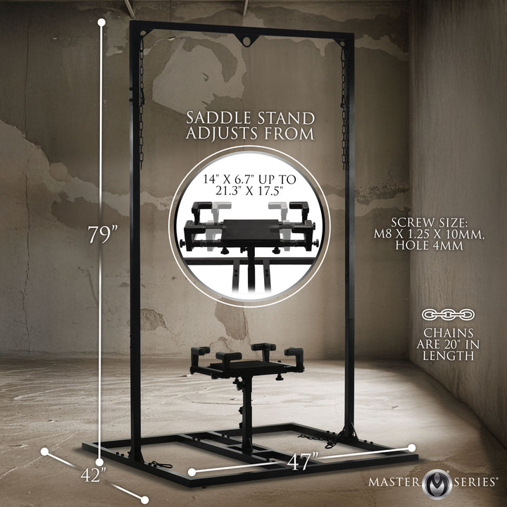Pleasure Post Standing Saddle Built-In Restraint Frame