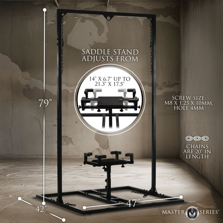 Pleasure Post Standing Saddle Built-In Restraint Frame