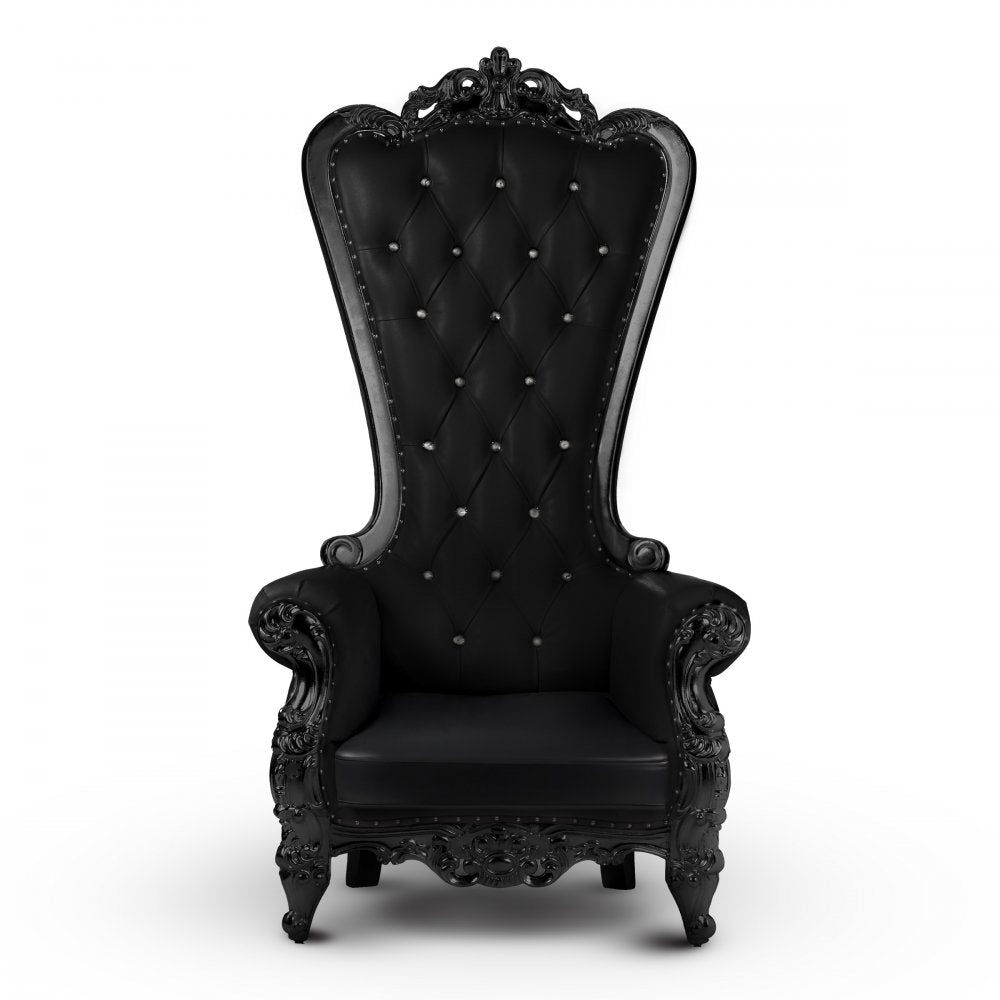 Black Dominance BDSM Victorian-Style Throne Chair