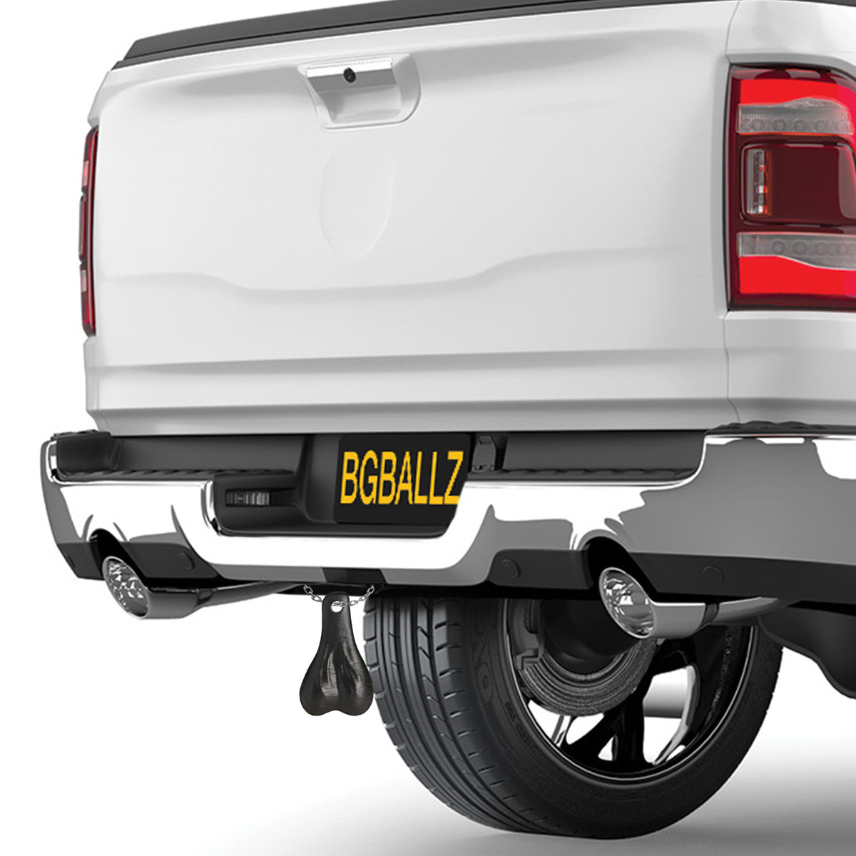 Big Ballers Truck Nuts Novelty Hitch Decoration in Black