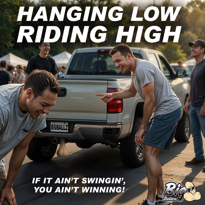 Big Ballers Large Truck Nuts Novelty Hitch Decoration in Light