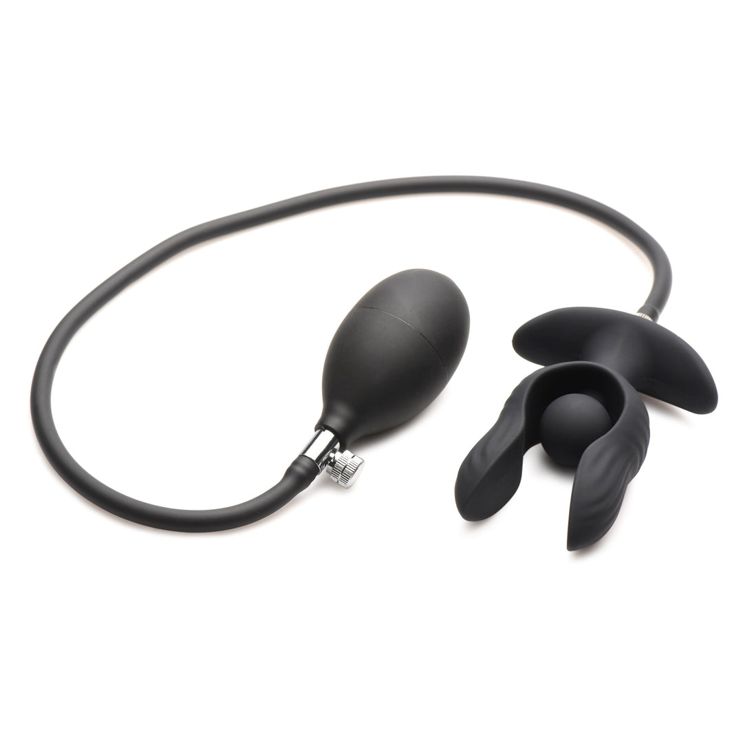 Dark Pearl Inflatable Vibrating Silicone Butt Plug