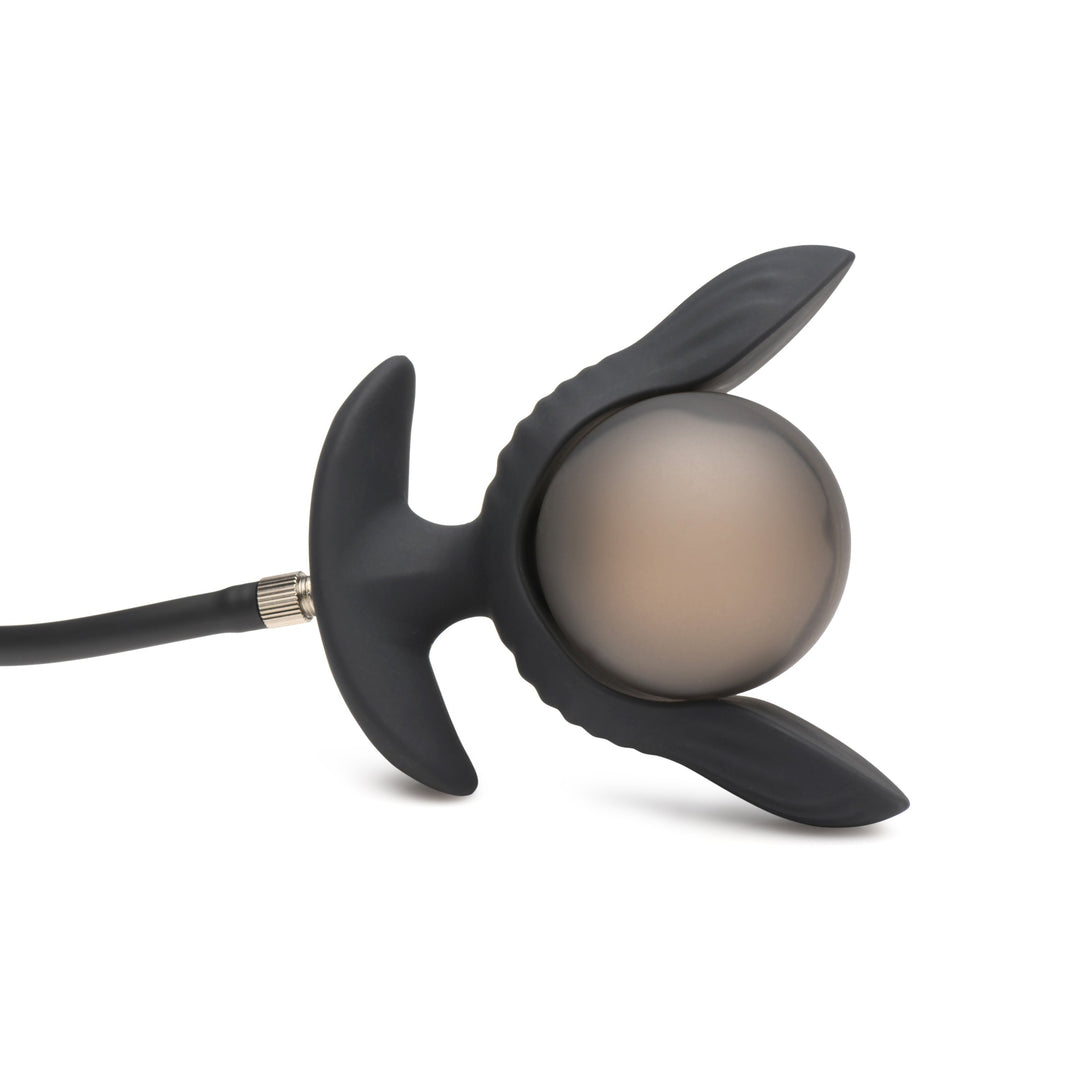 Dark Pearl Inflatable Vibrating Silicone Butt Plug