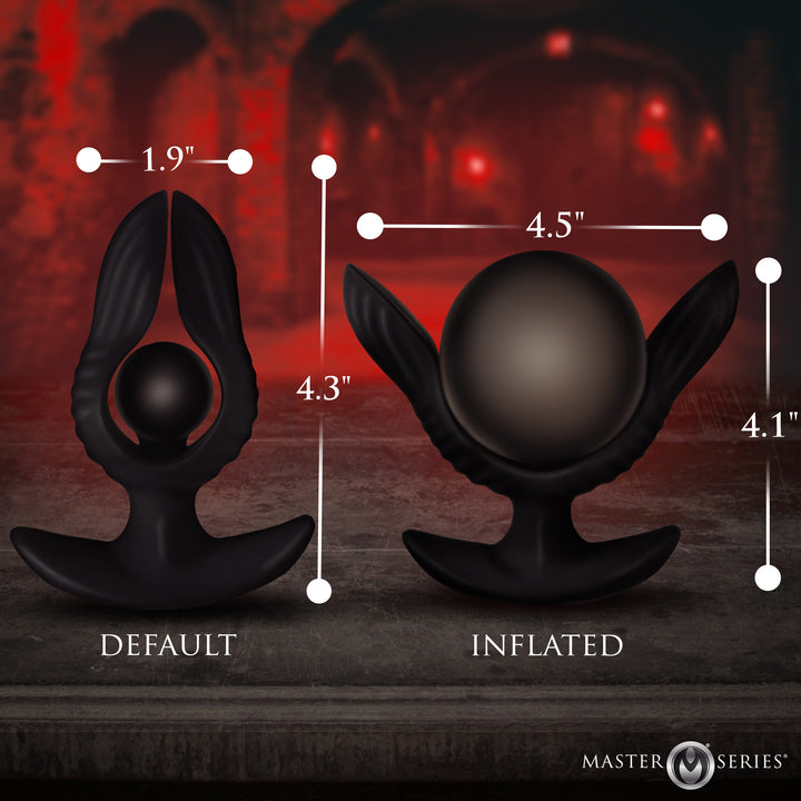 Dark Pearl Inflatable Vibrating Silicone Butt Plug