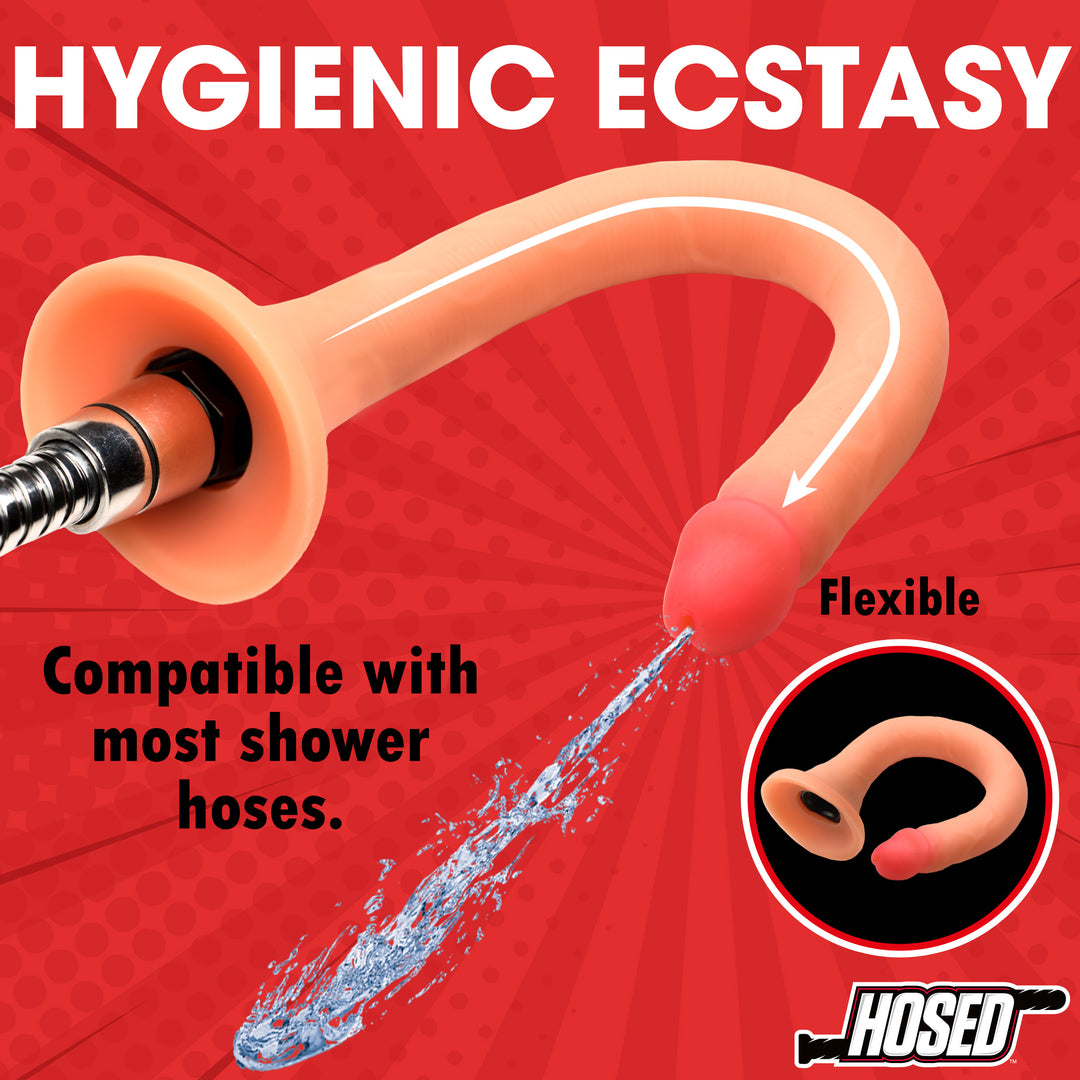 Hosed 12 Inch Slim Extra Long Silicone Enema Hose