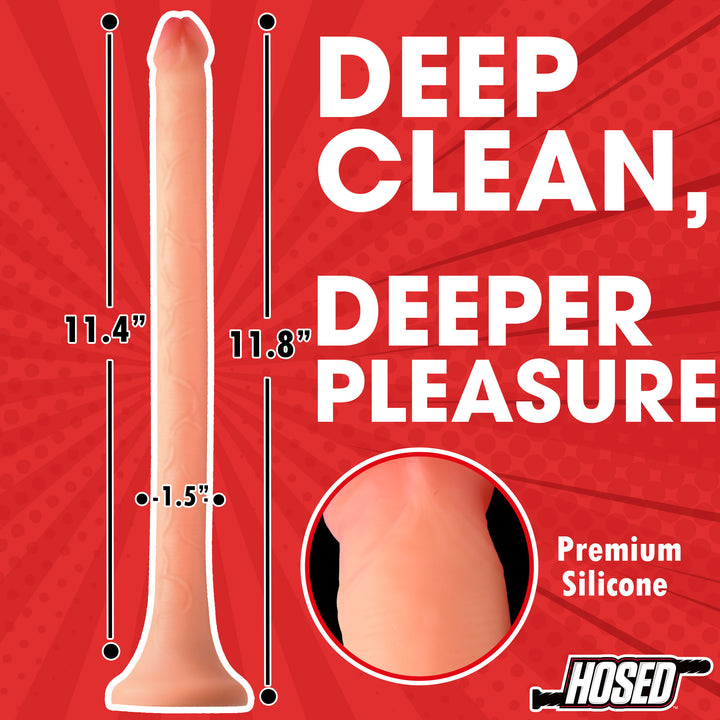 Hosed 12 Inch Slim Extra Long Silicone Enema Hose