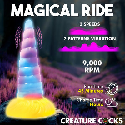 7.7 Inch Unicorn | Glowing & Vibrating Fantasy Dildo