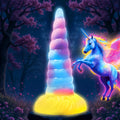 Unicorn Glow-in-the-Dark 7.7 Inch Vibrating Fantasy Dildo w/ Suction Cup