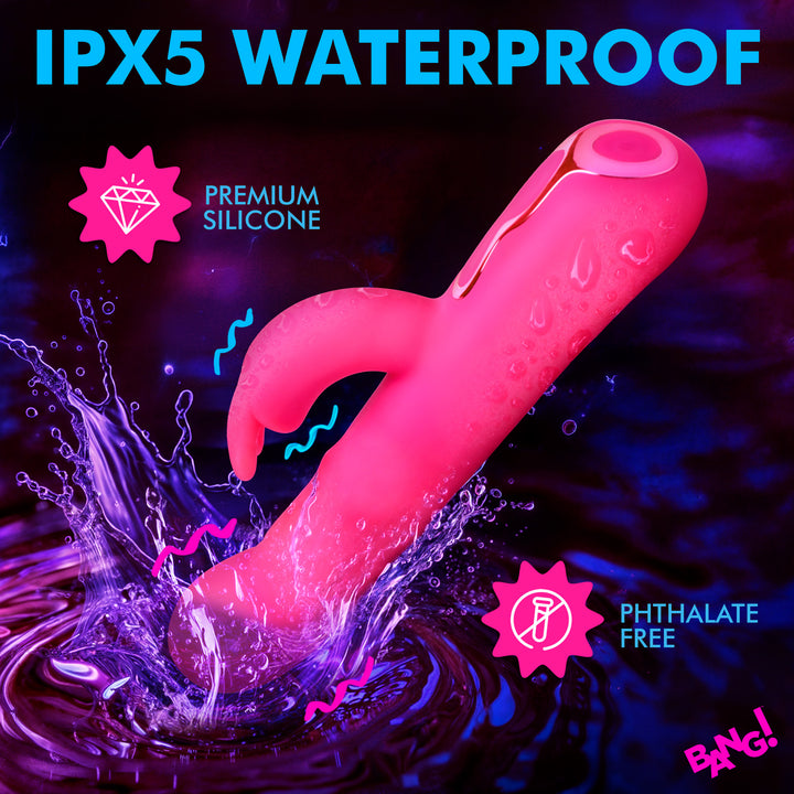 Bang! Come-Hither Beaded Silicone Rabbit Vibrator