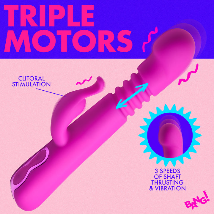 Bang! Thrusting Silicone Rabbit Vibrator