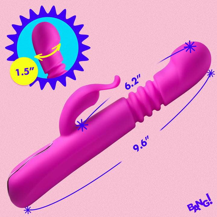 Bang! Thrusting Silicone Rabbit Vibrator
