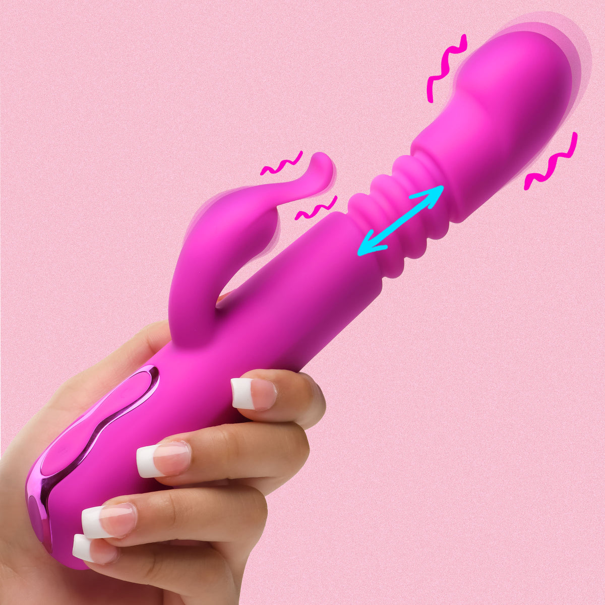 Bang! Thrusting Silicone Rabbit Vibrator