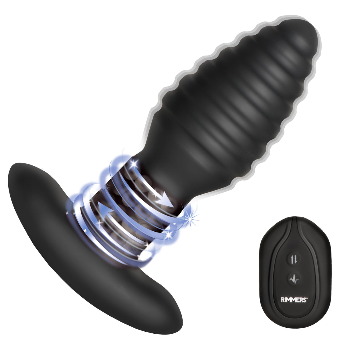Model-E Vibrating Rimming Silicone Butt Plug with Remote