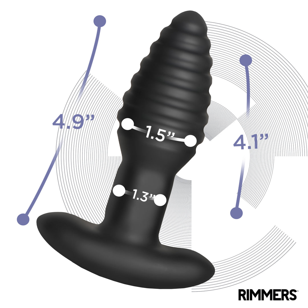 Model-E Vibrating Rimming Silicone Butt Plug with Remote