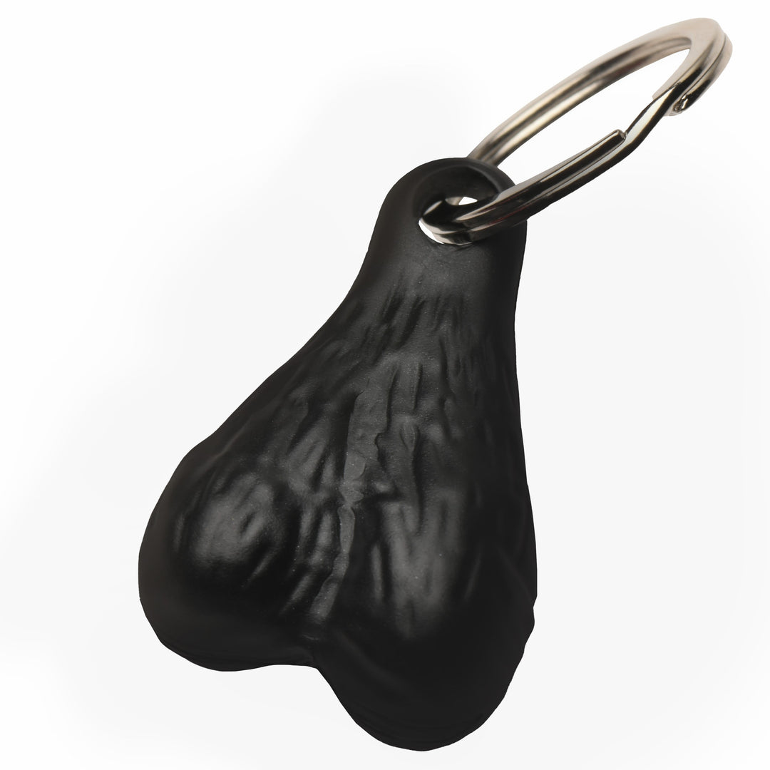Big Ballers Plastic Nuts Keychain in Black