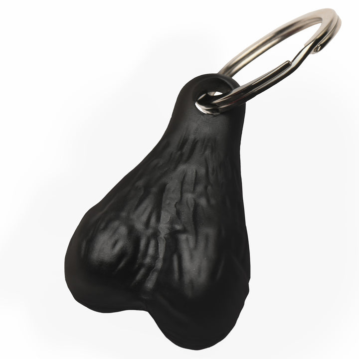 Big Ballers Plastic Nuts Keychain in Black
