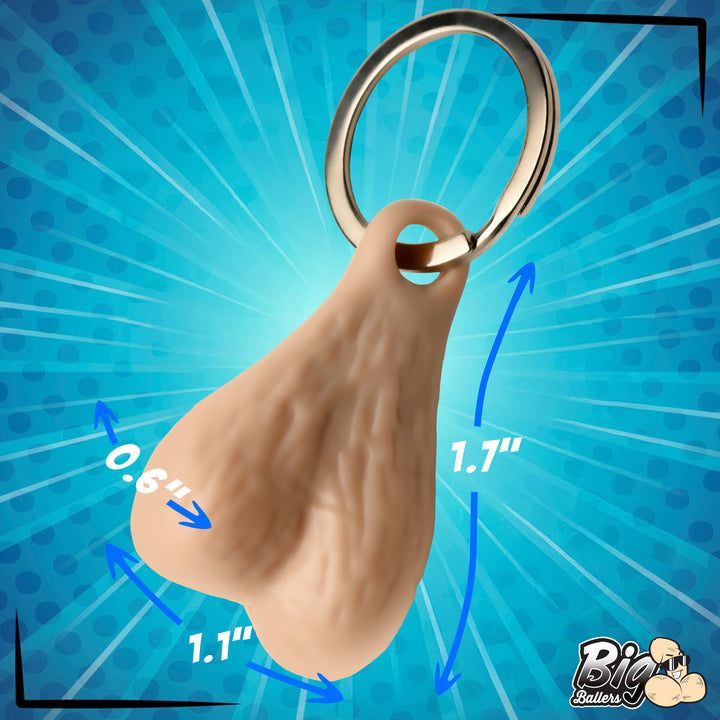 Big Ballers Plastic Nuts Keychain in Light