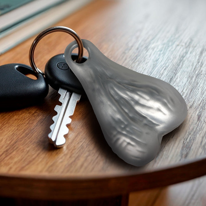 Big Ballers Plastic Nuts Keychain in Silver