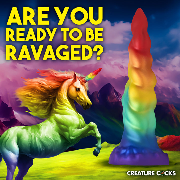Magic Rider Unicorn Silicone Dildo with Suction Cup