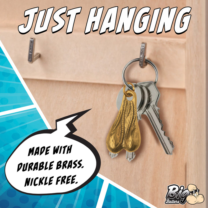Big Ballers Brass Nuts Keychain