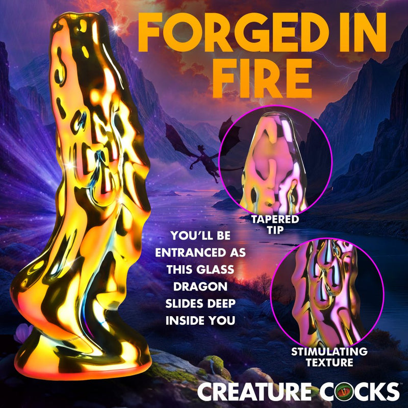 6.2 Inch Dragon Glass Dildo | Perfect for Temperature Play