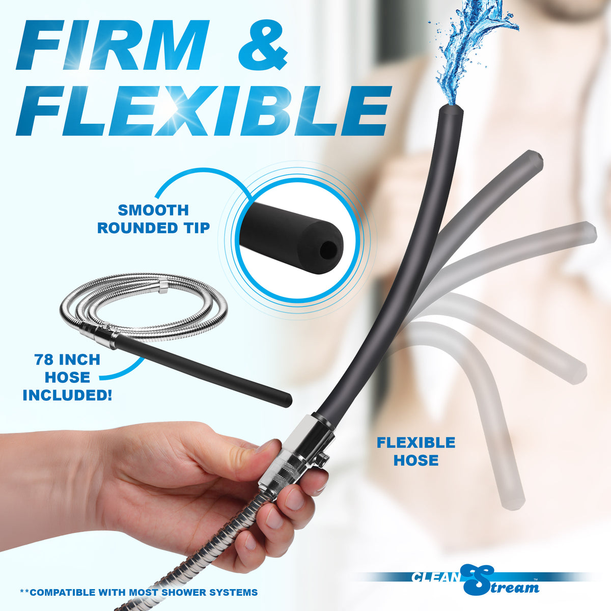 CleanStream EZ-Flow Silicone Shower Enema Set