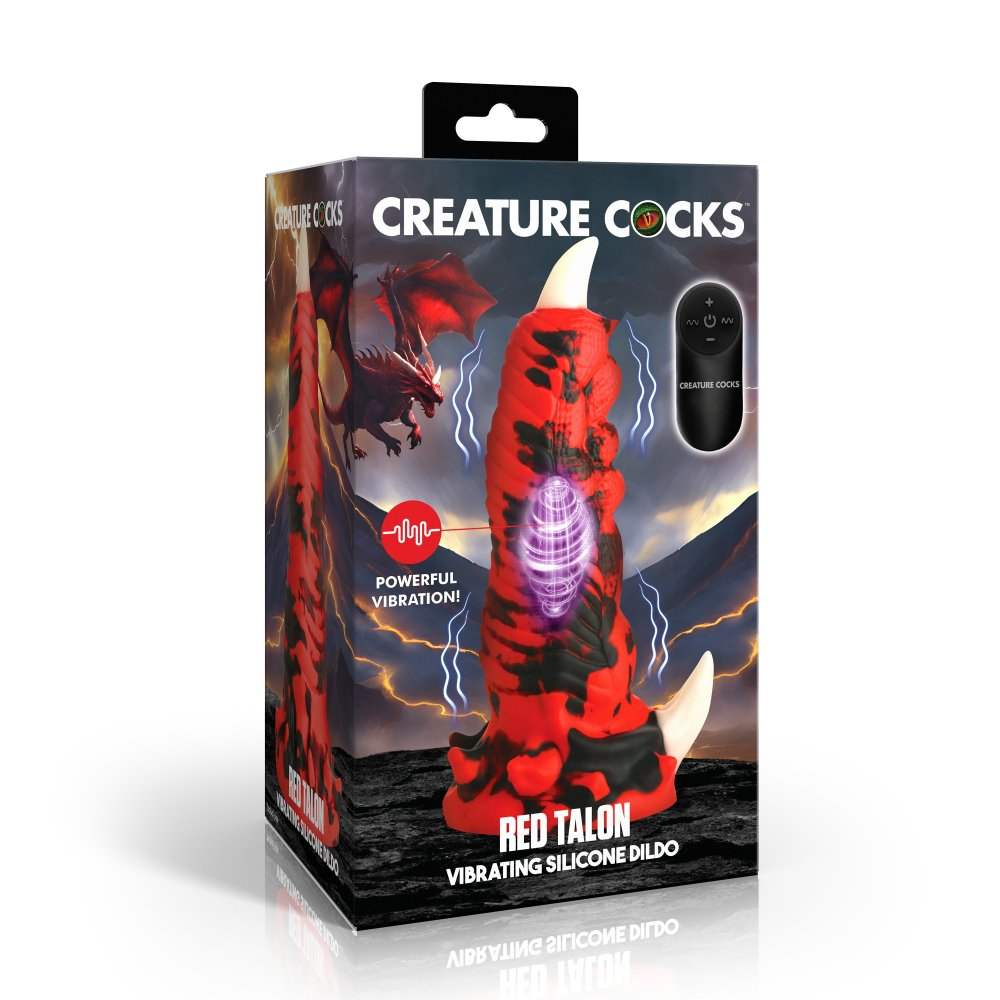 Red Talon 7.1 Inch Vibrating Dragon Dildo w/ Suction Cup