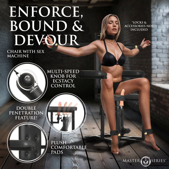 Bondage Enforcer Chair w/ Detachable Sex Machine
