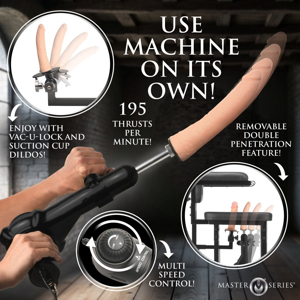 Bondage Enforcer Chair w/ Detachable Sex Machine