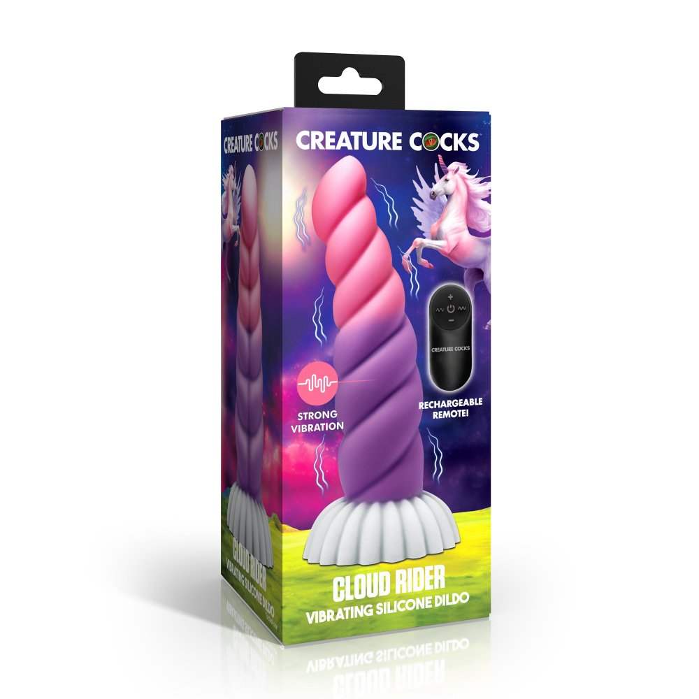Cloud Rider 6.4 Inch Vibrating Silicone Fantasy Dildo w/ Suction Cup